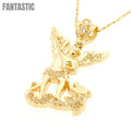14K Gold CZ Saint Michael Pendant