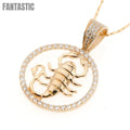 Colgante del zodiaco Escorpio | Oro de 14 quilates con circonita