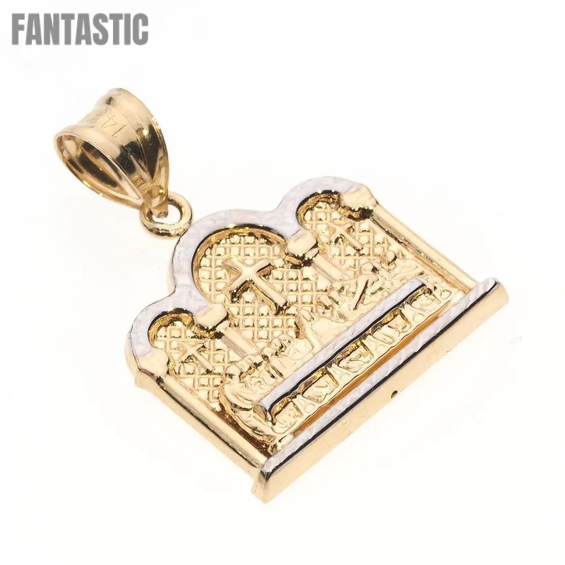 Square The Last Supper Pendant | 14K Gold - Fantastic Jewelry NYC