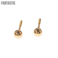 Elegancia atemporal: Pendientes de botón de oro de 14K
