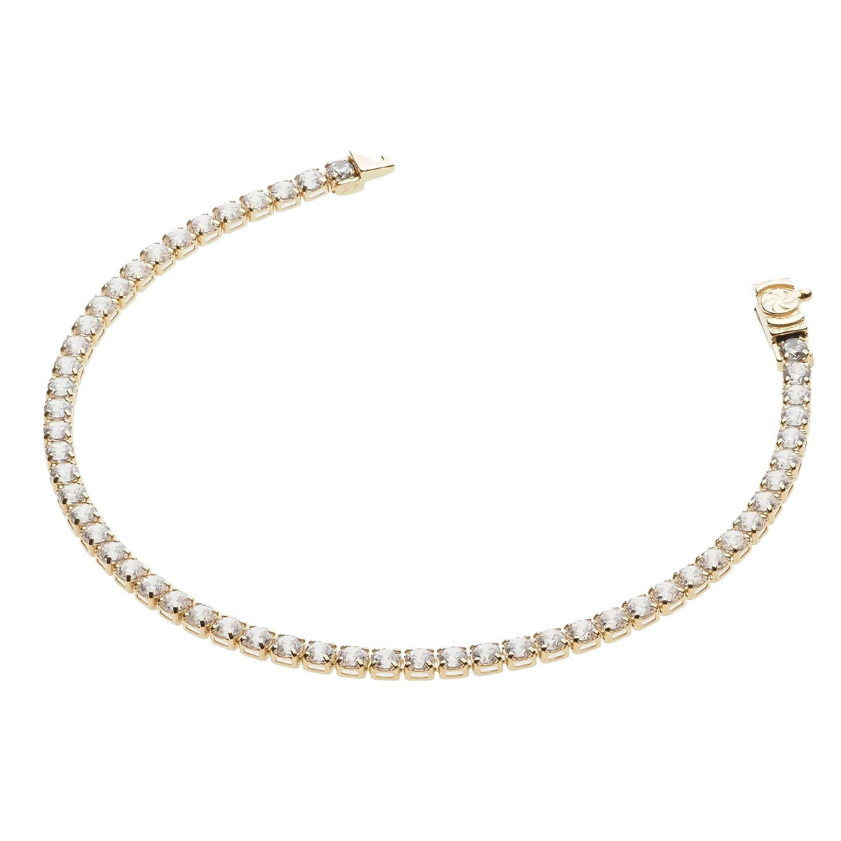 Cubic Zirconia Gold 14K Tennis Bracelet