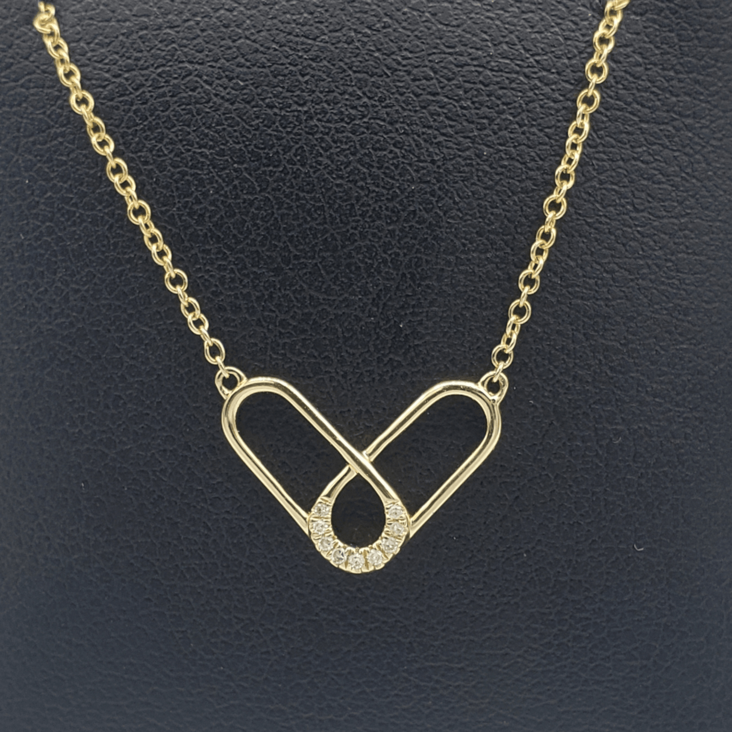 14k Diamond Paperclip Heart #27042