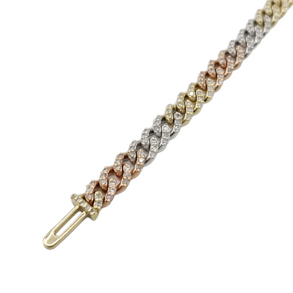 10K Gold- Iced Out Diamond Miami Cuban Chains (5mm)