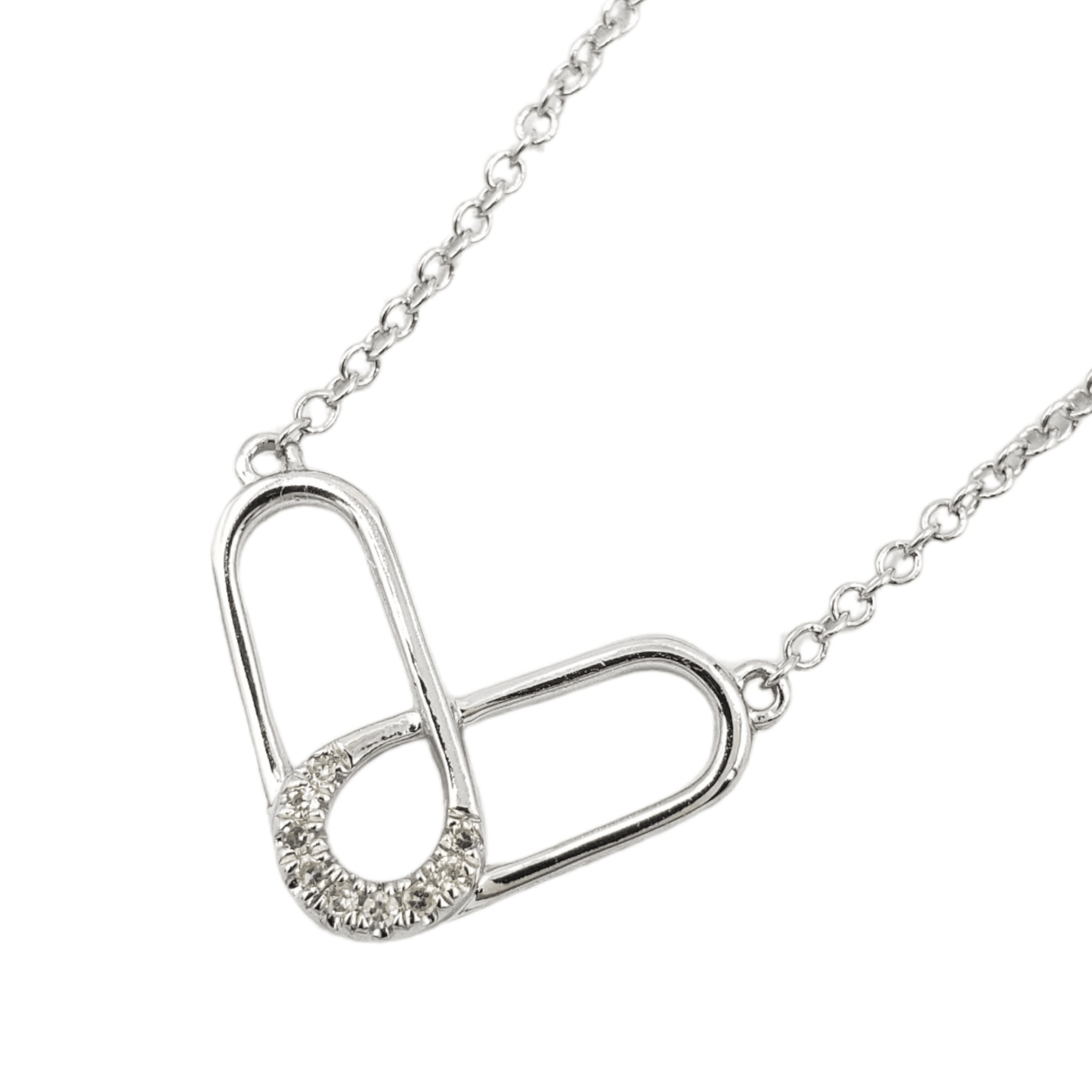 14k Diamond Paperclip Heart #27042