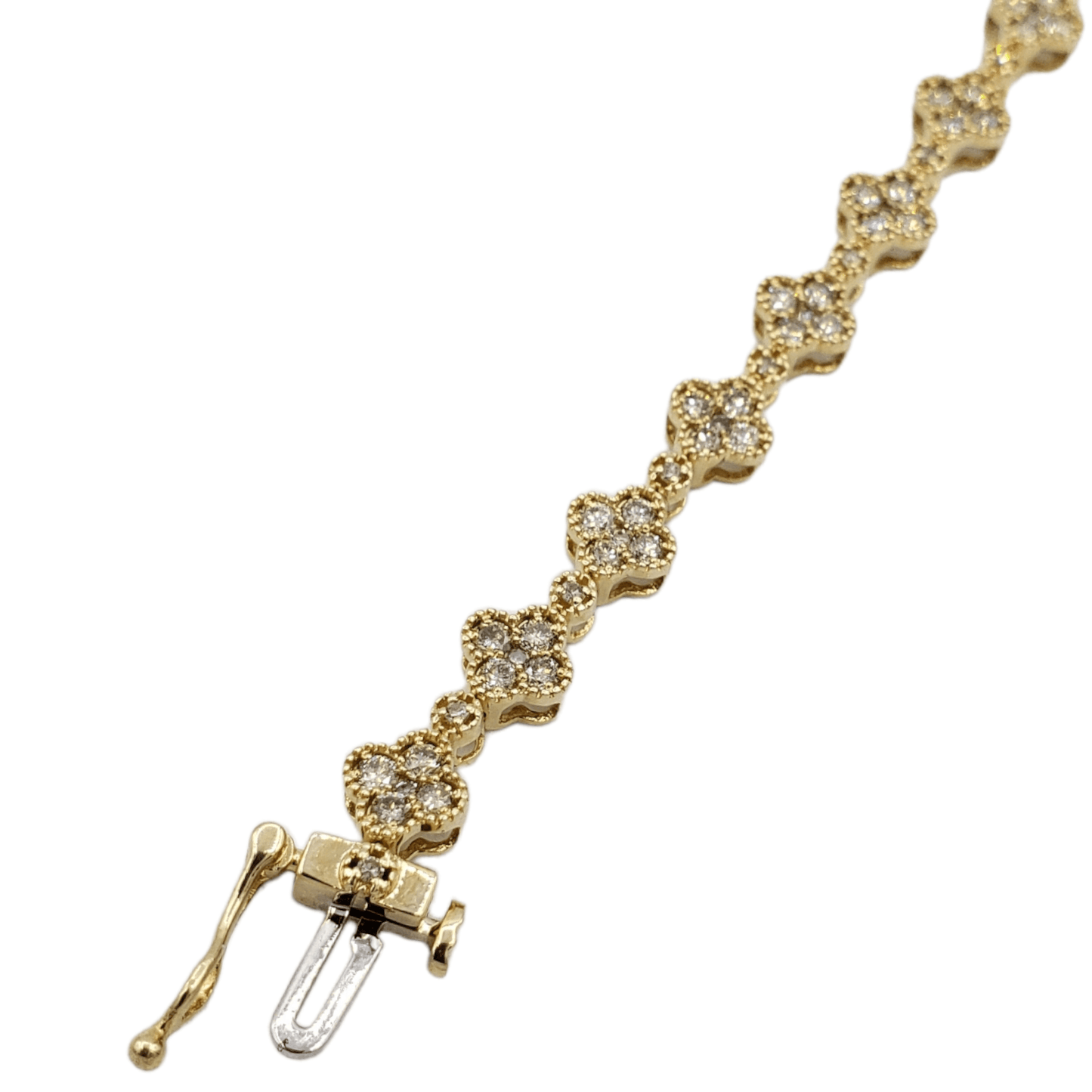 14k Diamond Clover Bracelet #27135