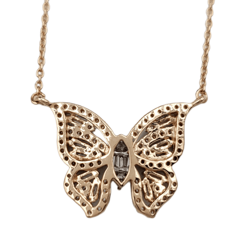 14k Baguette Diamond Butterfly  #26616