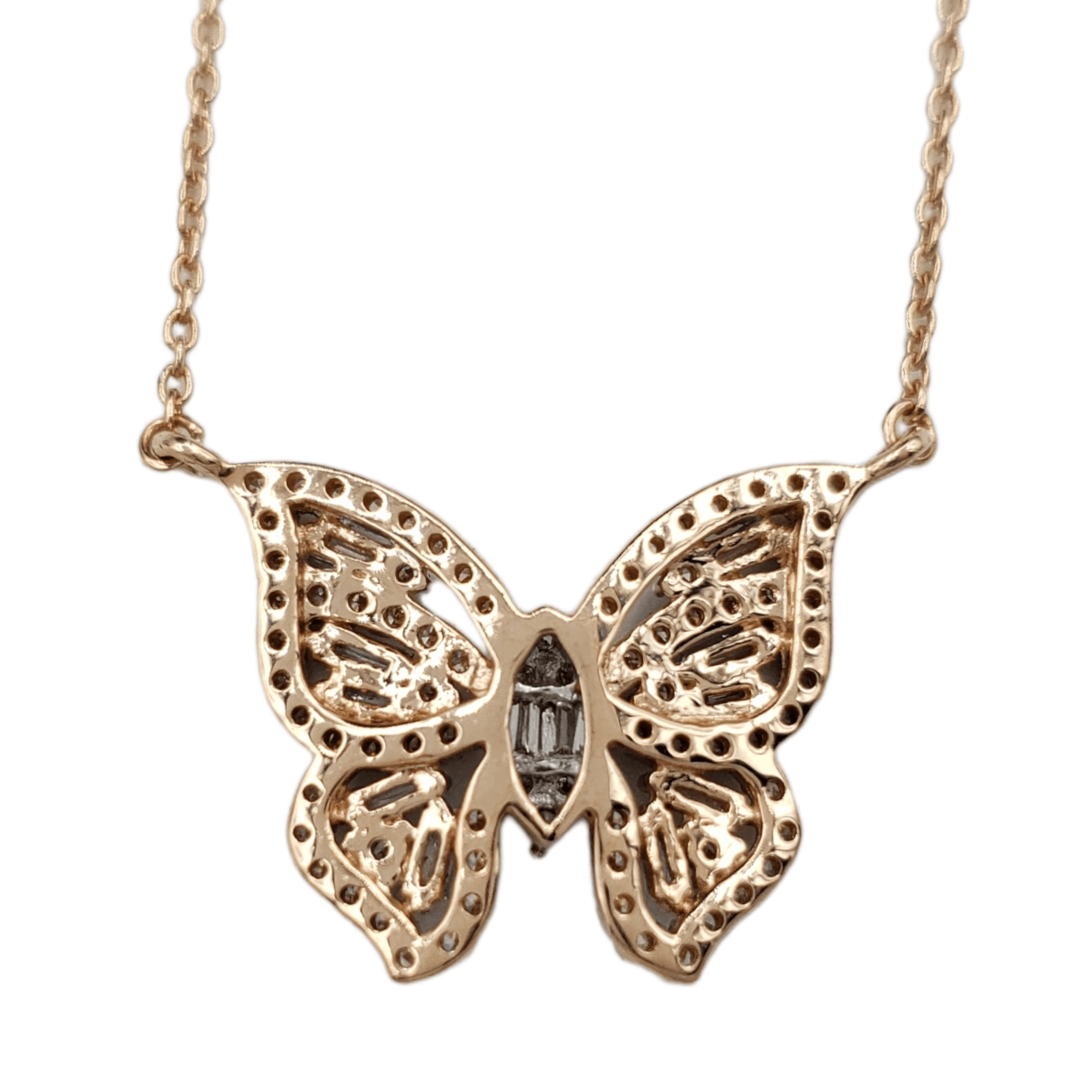 14k Baguette Diamond Butterfly  #26616
