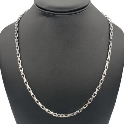 14K Gold- Solid Hermes Link Chain (White Gold)