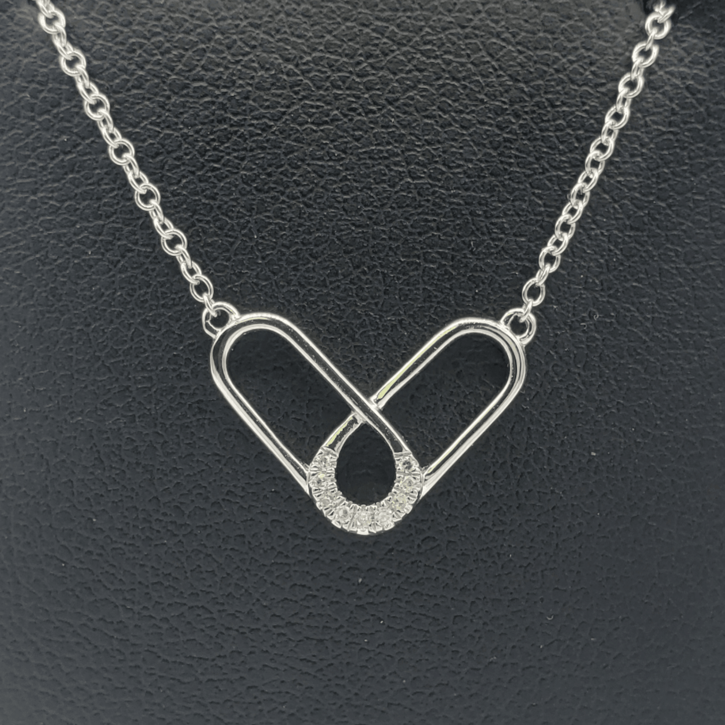 14k Diamond Paperclip Heart #27042