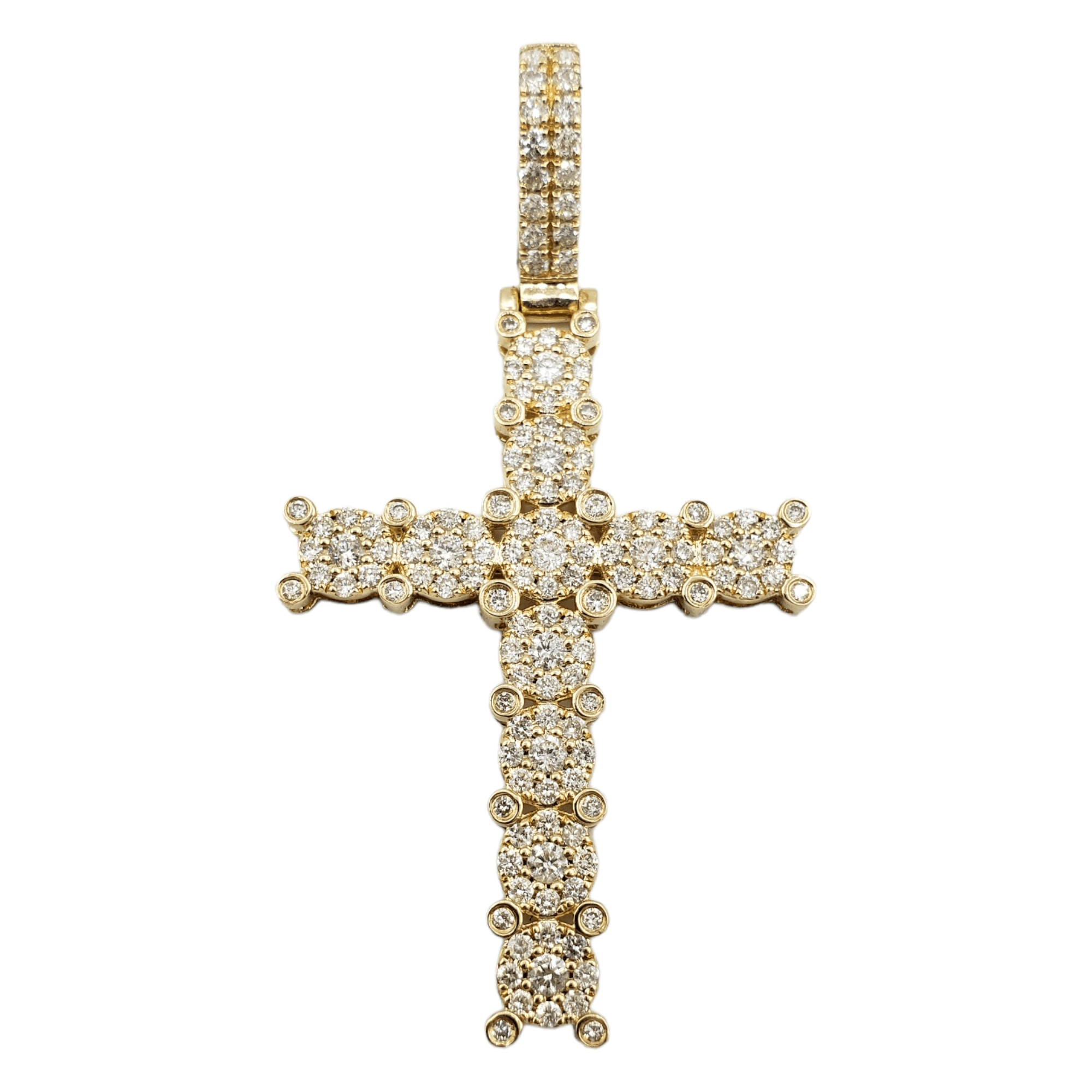 14k Diamond Cross With 1.91 Carats Of Diamonds #24247