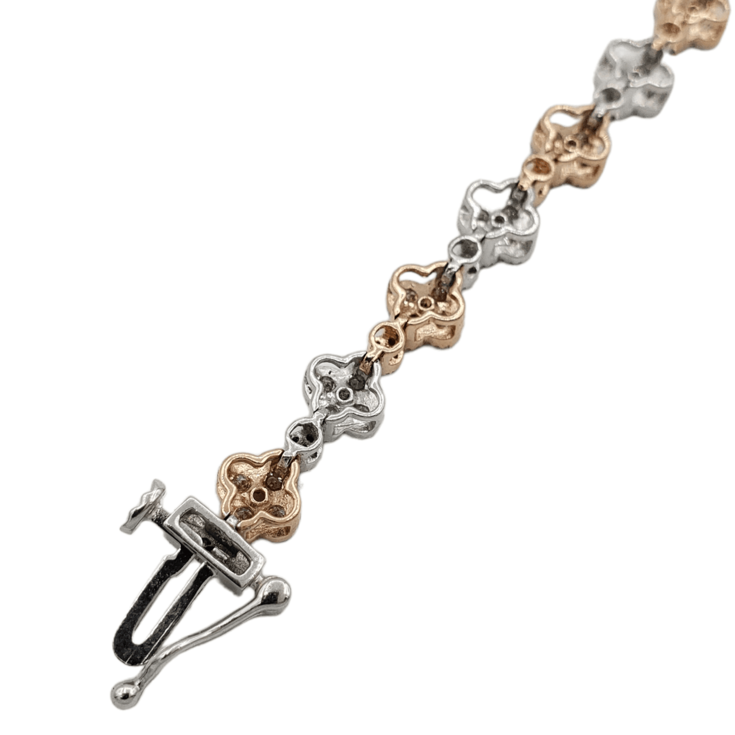 14k Diamond Clover Bracelet #27135