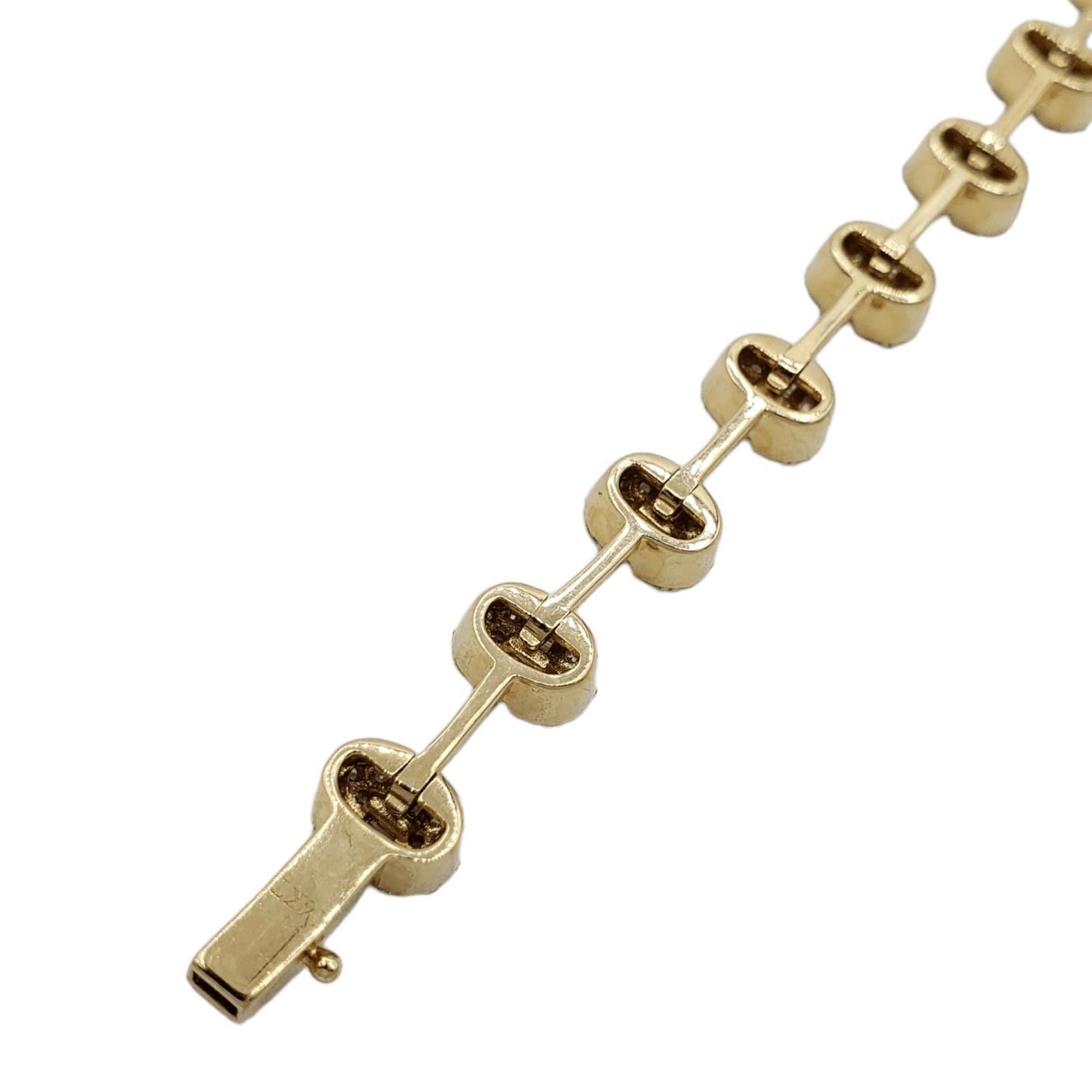 14k Oval Baguette Diamond Bracelet #25740