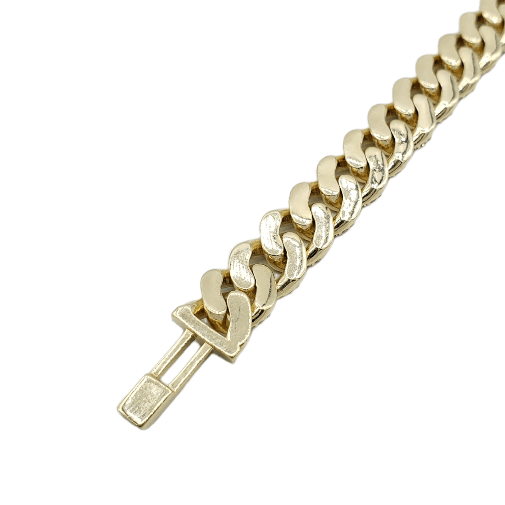 10K Gold- Iced Out Diamond Miami Cuban Bracelets (10mm)