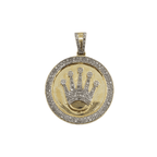 10k Gold Diamond Crown Pendant #19856