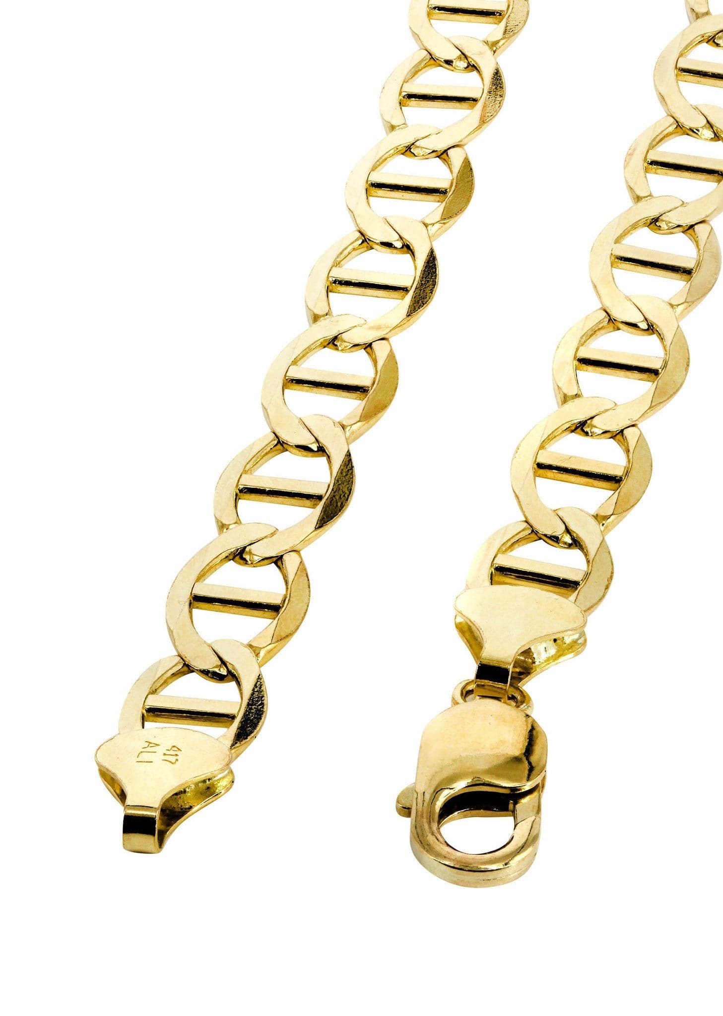14K Gold Chain - Solid Mariner Chain