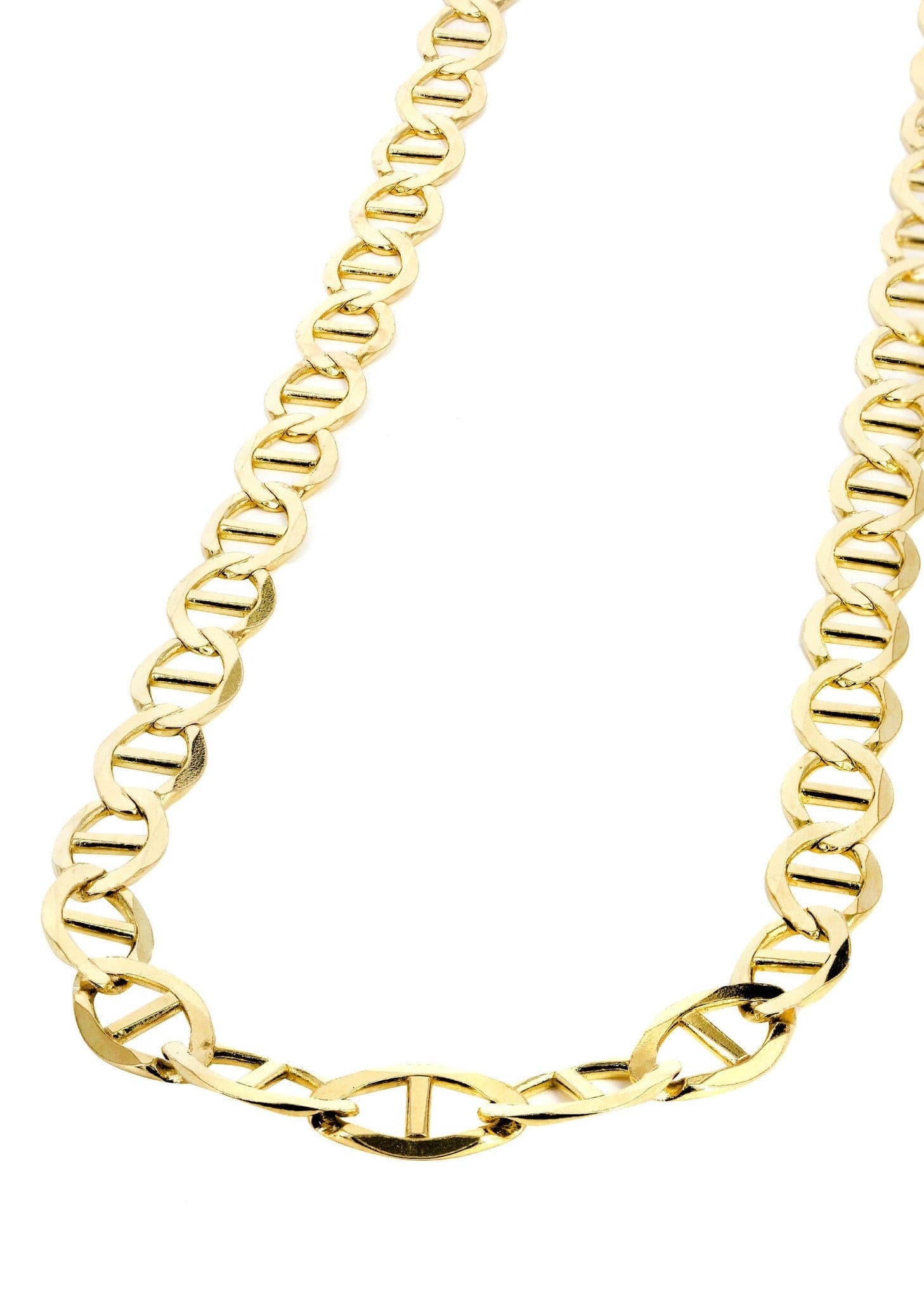 14K Gold Chain - Solid Mariner Chain